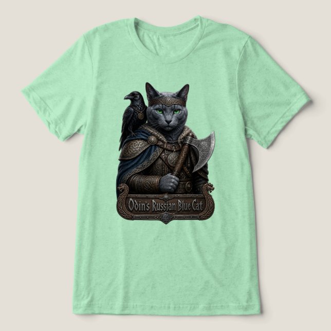 Camiseta Gato Azul Russo Nobre Odin (Design frontal)