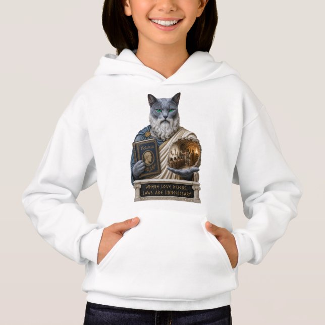 Camiseta Gato Azul Russo Plato (Frente)