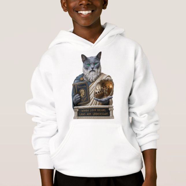 Camiseta Gato Azul Russo Plato (Frente)