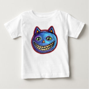 Camiseta Gato Azul Sorridente Vintage Halloweenies