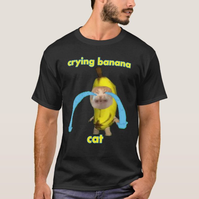 Camiseta gato banana chorando (Frente)
