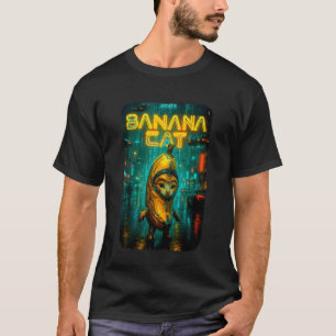 Camiseta Gato Banana Fofo Feliz Meme Bananacat Gatinho Aman