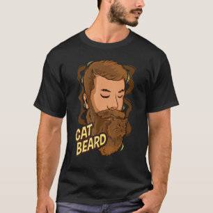 Camiseta Gato-Barba-Gato Homens Estilo Pêlos Faciais Cresci