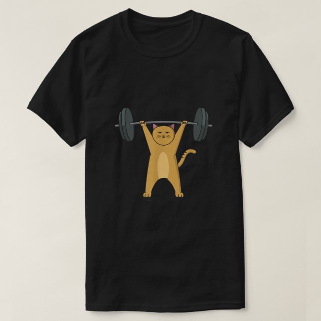 Camiseta Gato Barbell (Frente do Design)