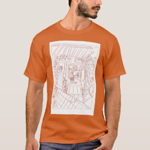 Camiseta Gato barista sem cor