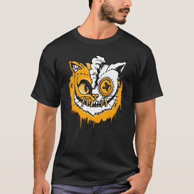 Camiseta Gato Batalha OG Corante Amarelo Toe 1s Corresponde (Frente)