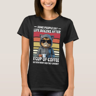 Camiseta Gato Bebe Café Manhã Pessoas Gatos 3