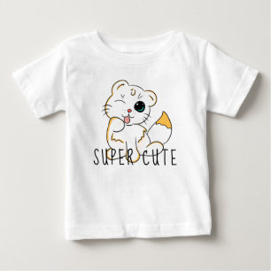 Camiseta Gato Bebê Super Bonito - Topo Do Bebê