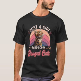 Camiseta Gato Bengal APENAS UMA GAROTA QUE AMA GATOS BENGAL