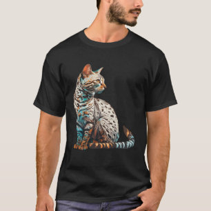Camiseta Gato Bengal Cor Variada Mãe Senhora