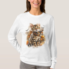 Camiseta GATO BENGAL DE QUEDA bonito COM BOMBAS