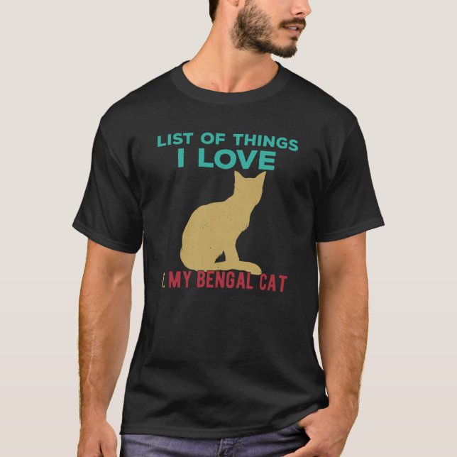 Camiseta Gato Bengal Engraçado (Frente)