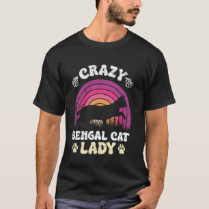 Camiseta Gato Bengal MALUCO GATO BENGAL Senhora Engraçado V