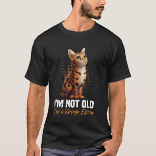 Camiseta Gato Bengal NÃO SOU VELHO SOU EDIÇÃO VINTAGE Engra