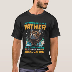 Camiseta Gato Bengal QUALQUER HOMEM PODERIA SER PAI Gato Be