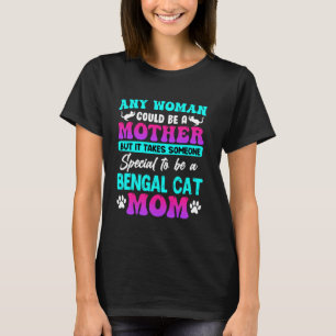 Camiseta Gato Bengal QUALQUER MULHER PODERIA SER MÃE GATO B