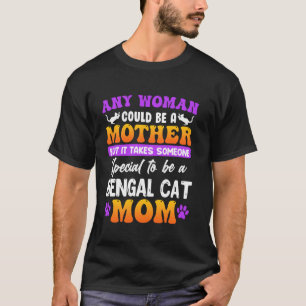 Camiseta Gato Bengal QUALQUER MULHER PODERIA SER MÃE GATO B