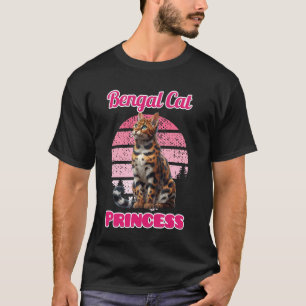 Camiseta Gato Bengala Mãe BENGAL PRINCESS Engraçado Gato Be