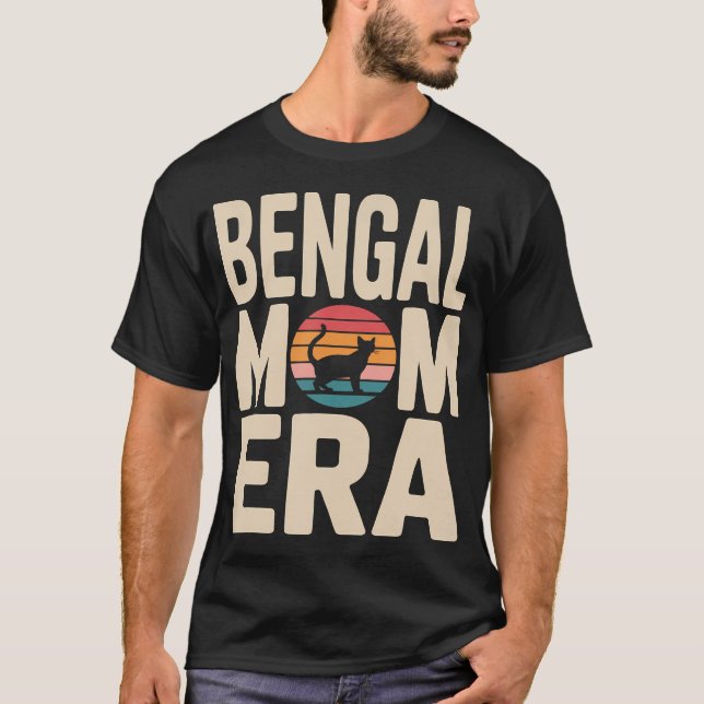 Camiseta Gato Bengala Mãe Era Retro Bengala (Frente)