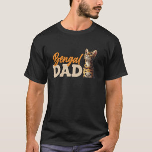 Camiseta Gato BENGALA PAI Amante de Gato Bengal Dono Gato B