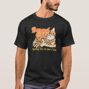 Camiseta gato bengala qualquer outra coisa é apenas um gato
