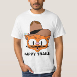 Camiseta Gato Bigode de Desenho Animado TRILHAS FELIZES de 