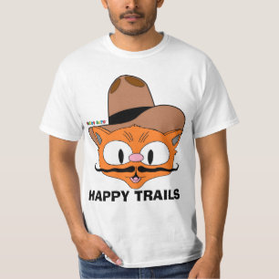 Camiseta Gato Bigode de Desenho Animado TRILHAS FELIZES de 