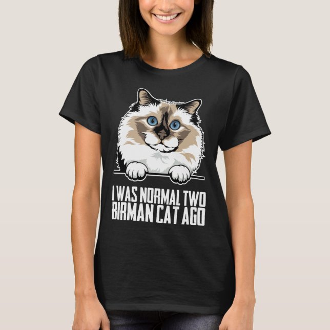 Camiseta gato Birman  mamãe Birman  2 (Frente)