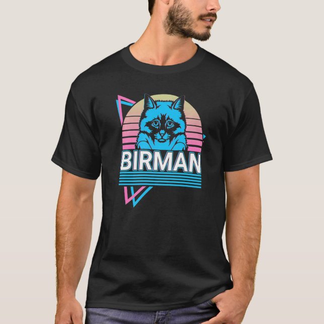 Camiseta Gato Birmanê Retro (Frente)