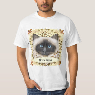 Camiseta Gato Birmanês Fleur De Lis
