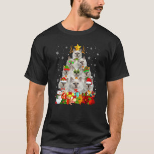 Camiseta Gato Birmanês Fofo Enfeite de Natal Árvore de Nata