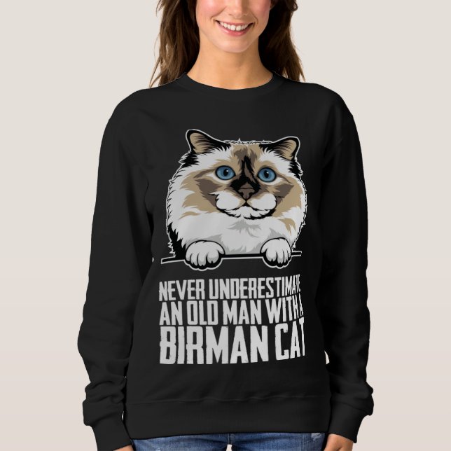 Camiseta gato Birmanês  gatinho Birmanês  mamãe Birmanês  1 (Frente)