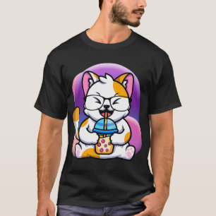 Camiseta gato boba come ramen anime kawaii neko gato comend