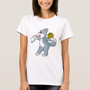 Camiseta Gato Boliche Bola de boliche Pino de boliche
