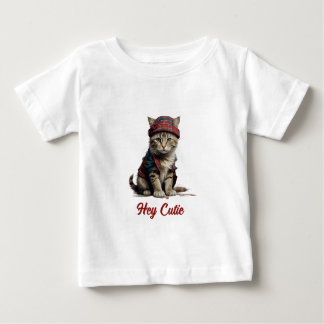 Camiseta gato bonitinho disfarçado escocês