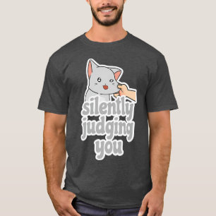 Camiseta Gato Bonito A Julgá-Lo Com Gato Engraçado
