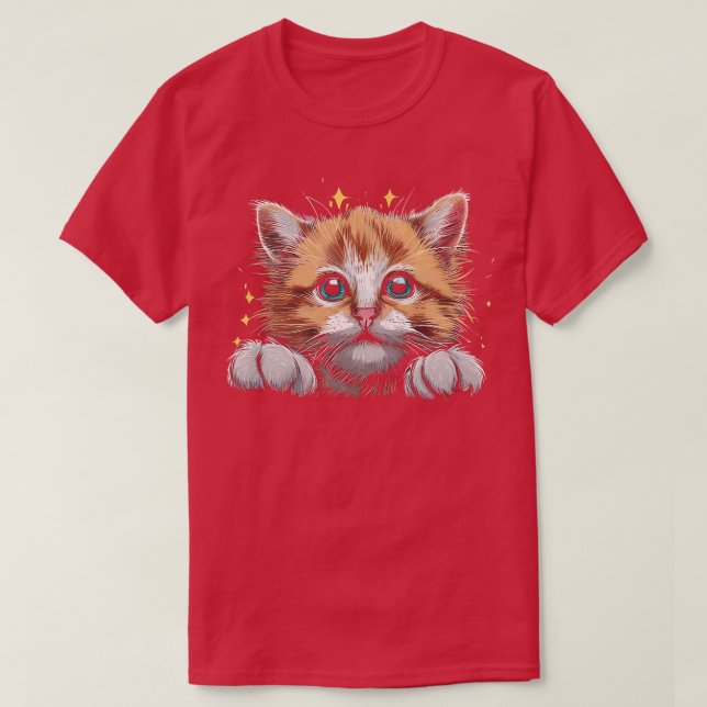 Camiseta Gato Bonito Adorável (Frente do Design)