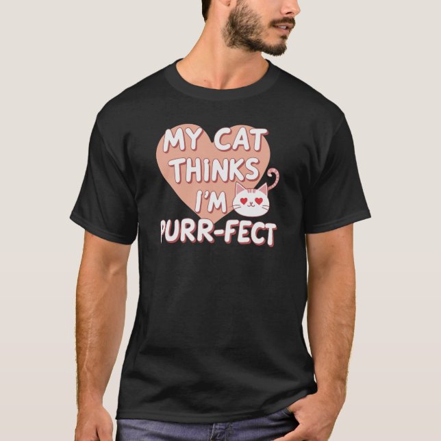 Camiseta Gato Bonito Citação Engraçada Design (Frente)
