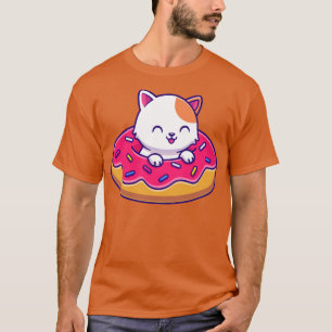 Camiseta Gato Bonito Com Cartoon De Balão De Noz