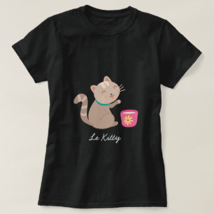 Camiseta Gato bonito com desenho animado