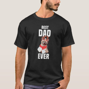 Camiseta Gato bonito com fantasia de rena Melhor Pai Nunca