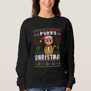 Camiseta Gato Bonito Com Papai Noel Em Puro Para Crianças F