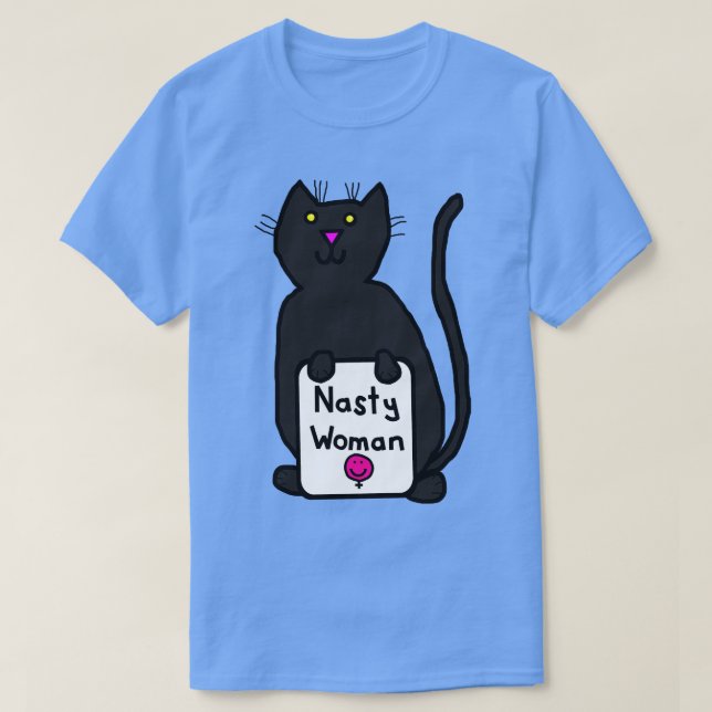 Camiseta Gato Bonito com Sinal Suporta Kamala (Frente do Design)