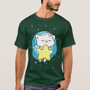 Camiseta Gato Bonito Dormindo Pajama Gatinhos do Sono Crian