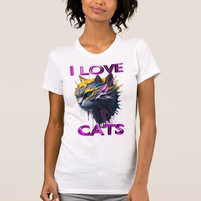 Camiseta Gato bonito e bonito s6 (Frente)