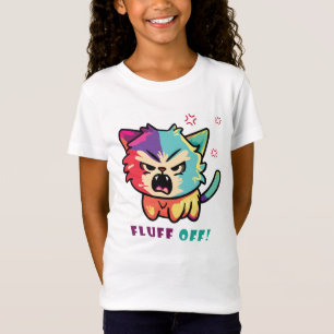 Camiseta Gato bonito e zangado a assombrar o Fluff Off.