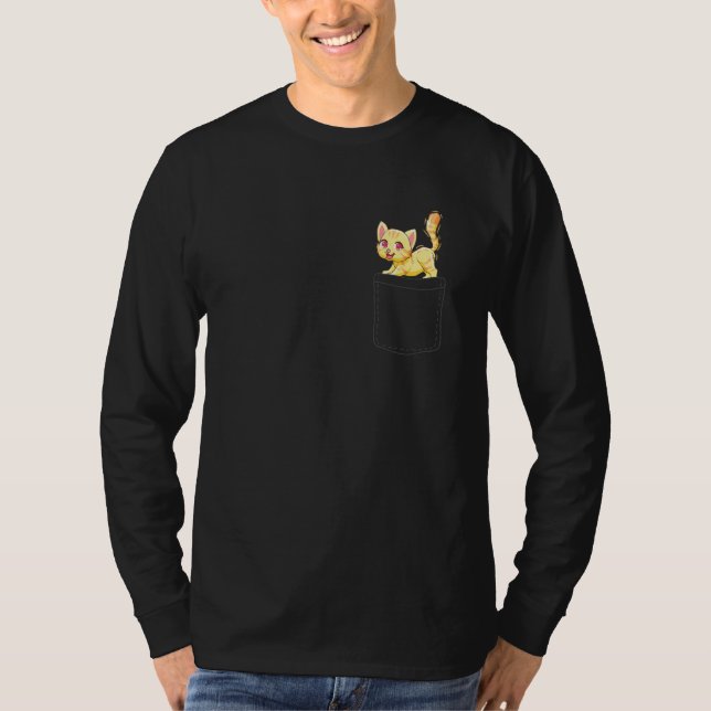 Camiseta Gato Bonito Em Seus Gatos De Gatinhos De Bolso (Frente)