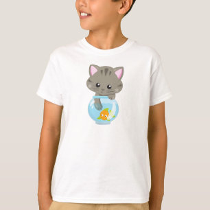 Camiseta Gato Bonito, Gato Pequeno, Gatinho, Gatinho, Bolic