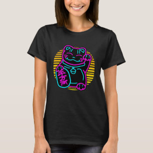 Camiseta Gato Bonito Maneki Neko Japonês Bem-vindo Kitten