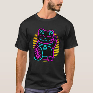 Camiseta Gato Bonito Maneki Neko Japonês Bem-vindo Kitten